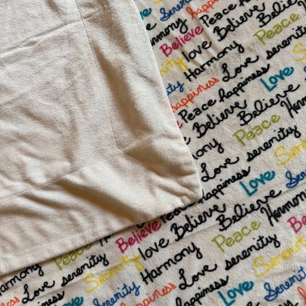 Set of 2 Inspirational Super Soft Throw Blankets 5 foot x 4 foot